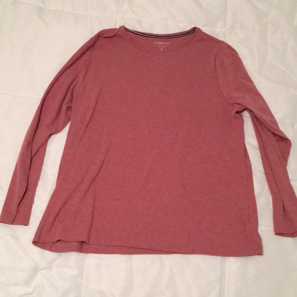 Dusty reddish pink long sleeve shirt